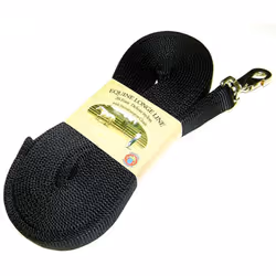 Hamilton Single Thick Nylon Horse Longe Line with Swivel Snap  1-Inch/26-Feet  Black