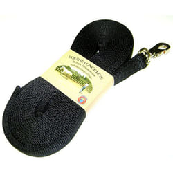 Hamilton Single Thick Nylon Horse Longe Line with Swivel Snap  1-Inch/26-Feet  Black