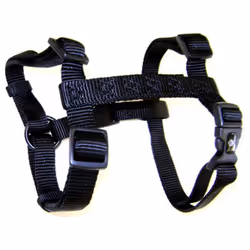 Hamilton Adjustable Comfort Nylon Dog Harness  Black  1"""" x 40-50""""