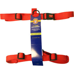 Hamilton Adjustable Comfort Nylon Dog Harness  Red  1"""" x 40-50""""