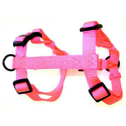 Hamilton Adjustable Comfort Nylon Dog Harness  Hot Pink  1"""" x 40-50""""