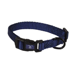 Hamilton Adjustable Nylon Dog Collar  Navy Blue  3/8"""" x 7-12""""