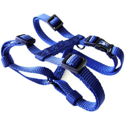 Hamilton Adjustable Comfort Nylon Dog Harness  Navy Blue  3/8"""" x 10-16""""