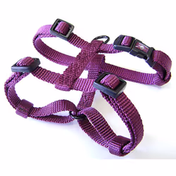 Hamilton Adjustable Comfort Nylon Dog Harness  Wine  1"""" x 30-40""""