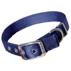 Hamilton Thick Nylon Deluxe Dog Collar  1-Inch by 24-Inch Double  Navy Blue