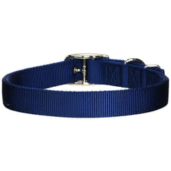 Hamilton Double Thick Nylon Deluxe Dog Collar  1-Inch by 26-Inch  Navy Blue