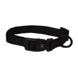 Hamilton Adjustable Nylon Dog Collar  Black  3/8"""" x 7-12""""
