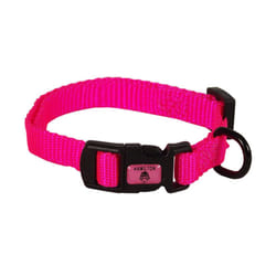 Hamilton Adjustable Nylon Dog Collar  Hot Pink  3/8"""" x 7-12""""