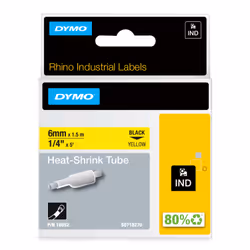DYMO IND Heat-Shrink Tube Labels - 6mm x 1,5m