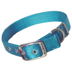 Hamilton Thick Nylon Deluxe Dog Collar  1-Inch by 24-Inch Double  Teal