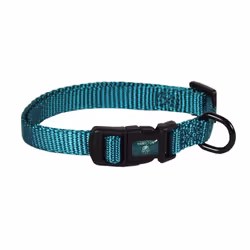 Hamilton Adjustable Nylon Dog Collar  Teal  3/8"""" x 7-12""""
