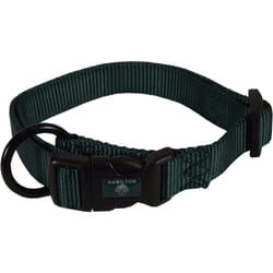 Hamilton Adjustable Nylon Dog Collar  Dark Green  1"""" x 18-26""""