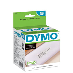 DYMO Authentic LW White Mailing Address Labels  DYMO Labels for LabelWriter Label Printers  1-1/8"""" x 3-1/2""""  2 Rolls of 350 (700 Total)
