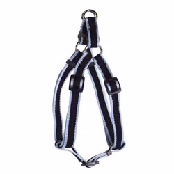 Hamilton 3-Stripe 3/8 by 10 to 16-Inch Adjustable Easy-On Dog Harness X-Small Sky Blue