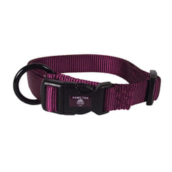 Hamilton Adjustable Nylon Dog Collar  Wine  3/4"""" x 16-22""""