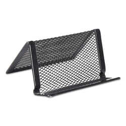 Universal Mesh Metal Business Card Holder  Holds 50 2.25 X 4 Cards  3.78 X 3.38 X 2.13  Black