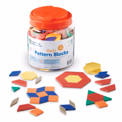 Learning Resources Plastic Pattern Blocks - Set of 250 Ages 3+ Shape