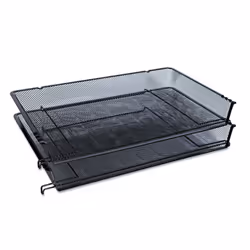 Universal One Mesh Stackable Side Load Tray Legal Black