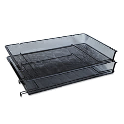 Universal One Mesh Stackable Side Load Tray  Legal  Black