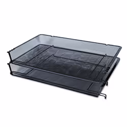 Universal One Mesh Stackable Side Load Tray  Legal  Black