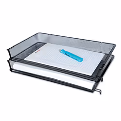 Universal One Mesh Stackable Side Load Tray  Legal  Black