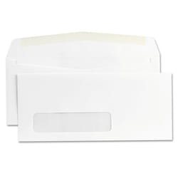 Universal UNV35219 3.88 in. x 8.88 in. #9 Square Flap Gummed Business Envelope with Window - White (500/Box)