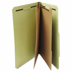 Universal 10271 Pressboard Classification Folder  Letter  Six-Section  Green  10/Box
