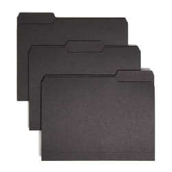 Smead Interior File Folder  1/3-Cut Tab  Letter Size  Black  100 per Box (10243)