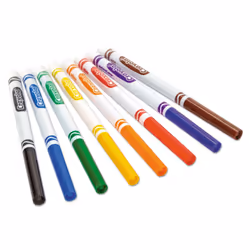 Crayola 587709 Non-Washable Markers  Fine Point  Classic Colors  8/Set