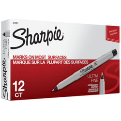 SHARPIE Permanent Markers  Ultra Fine Point  Black  12-Pack  Precise T