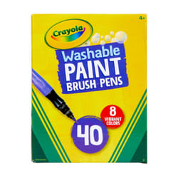 Crayola No-Drip Paint Brush Pens  Assorted Colors Set  40 Count  Creative Gift for Kids and Teens
