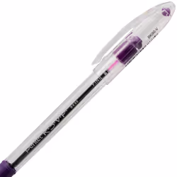 Pentel BK90V R.S.V.P. Stick Ballpoint Pen  .7mm  Trans Barrel  Violet Ink (Pack of 12)