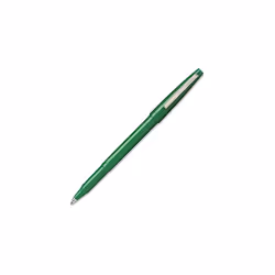 Pentel R100D Rolling Writer Stick Roller Ball Pen  .8mm  Green Barrel/Ink (Pack of 12)