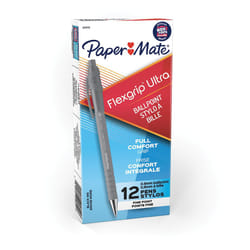 Paper Mate 9580131 FlexGrip Ultra Retractable Ballpoint Pen  Fine Point  Black  12-Count
