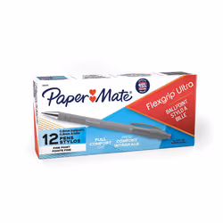 Paper Mate 9580131 FlexGrip Ultra Retractable Ballpoint Pen  Fine Point  Black  12-Count