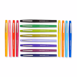 Paper Mate 70644 Point Guard Flair Porous Point Stick Pen  Assorted Colors  Medium  16-Count