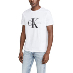 Calvin Klein Men's Short Sleeve Monogram Logo T-Shirt  Brilliant White