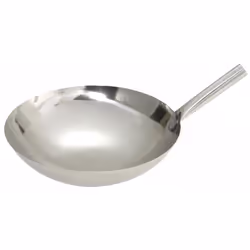 Winco Stainless Steel Nailed Joint Wok  14-Inch