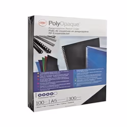 GBC PolyOpaque Binding Covers A4 300 Micron Black (100) - Additional view 2