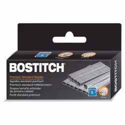 Bostitch Office Bostitch Premium Staples for Jam-Free Stapling, 0.25 Inch, Full Strip, 5,000 Staples/Box