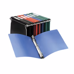 Avery Hanging Storage 3 Ring Binder  1 Inch Round Rings  1 Blue Binder (14800)