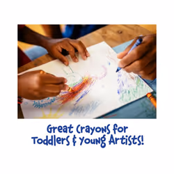 Crayola 523280 Ultra-Clean Washable Crayons  Large  8 Colors/Box