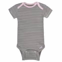 Gerber Baby Girl's 8-Pack Short Sleeve Onesies Bodysuits  Bunny  6-9 Months
