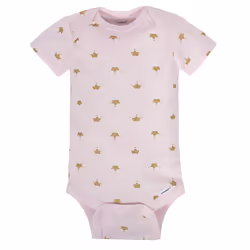 Gerber Baby 8-Pack Short Sleeve Onesies Bodysuits  Castle  0-3 Months