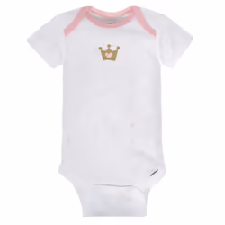 Gerber Baby Girl's 8-Pack Short Sleeve Onesies Bodysuits  Castle  12 Months
