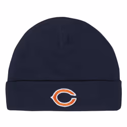 Gerber NFL Chicago Bears 3 Pack Bodysuit Footed Pant and Cap Registry Gift Set  navy/white Chicago Bears  6-9M