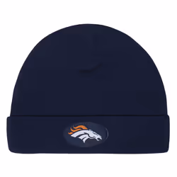 Gerber NFL Denver Broncos 3 Pack Bodysuit Footed Pant and Cap Registry Gift Set  blue/white Denver Broncos  3-6M