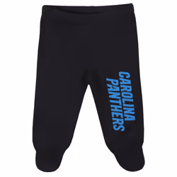 Gerber NFL Carolina Panthers 3 Pack Bodysuit Footed Pant and Cap Registry Gift Set  black/white Carolina Panthers  3-6M