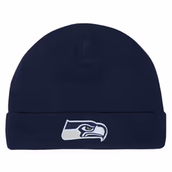 Gerber NFL Seattle Seahawks 3 Pack Bodysuit Footed Pant and Cap Registry Gift Set  Blue/White Seattle Seahawks  0-3M