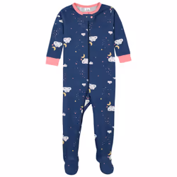 Gerber Baby Girls' 4-Pack Footed Pajamas  Dreams Rainbows Pink  12 Months